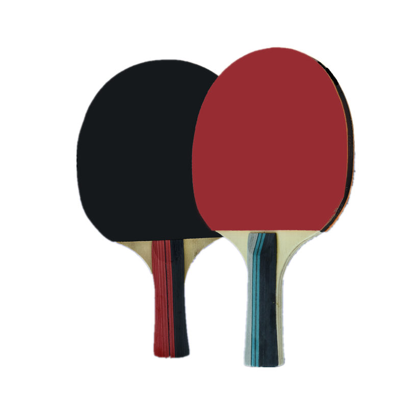 Premium Customized Wood Black and Red Table Tennis Racket Plastic Table Tennis Egg And Rubber Bat