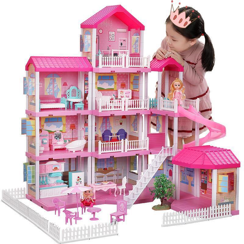 Кукольный домик Gabbys, игровой домик с игрушечными фигурками, мебель и аксессуары, 4 этапа, 11 комнат, кукольный домик для малышей, подарок для детей
