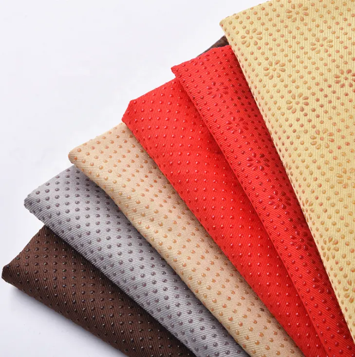 Eco-friendly PVC dots anti-slip non slip fabric for mat