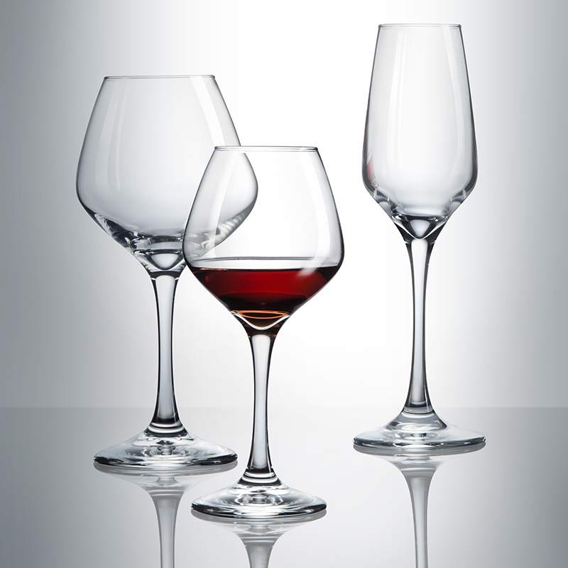 Guangzhou Factory Price Drinkware Clear Cup Long Stem Goblet Glass Wine