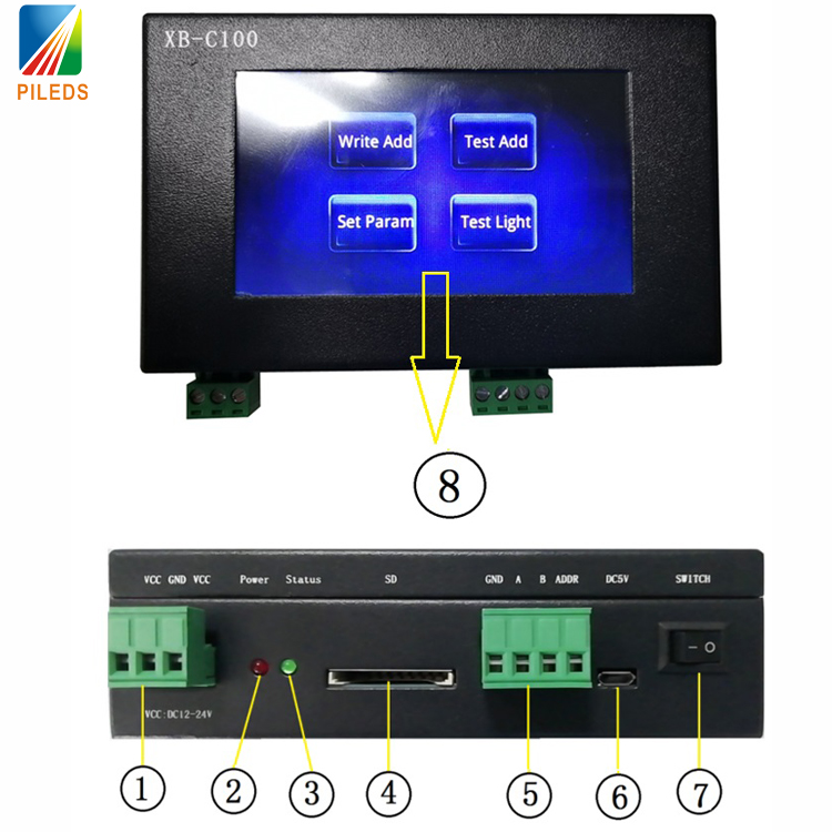 DMX512 ucs512 TM512 SM512 записывающее устройство для кодов Rgbw Rgb Dmx контроллер Xbc100 записывающее устройство для кодировщика адресов