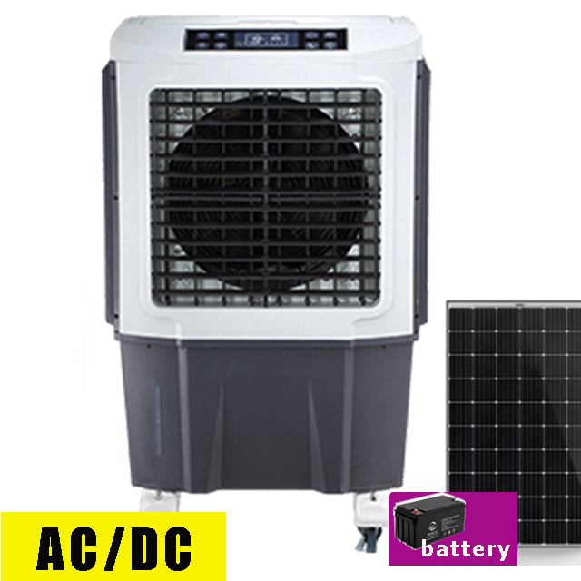 AC DC solar panel and battery 12v portable cooler water air cooler with solar 1pies