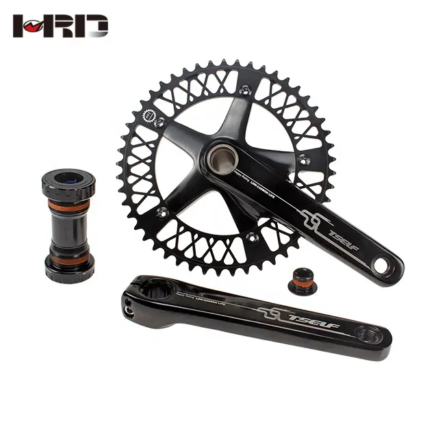 Aluminum super light 665g AZ1-AS231 forged hollow integral high quality anode black tracking/single/fixie bicycle crankset