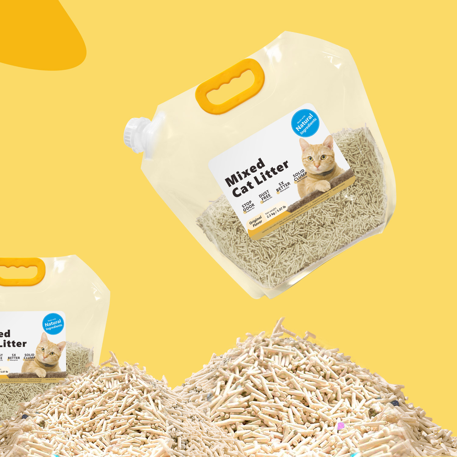 6L Dust Free Fast Clumping Activated Carbon Type Mixed Bentonite Tofu Pet Supplies Cat Litter Sand