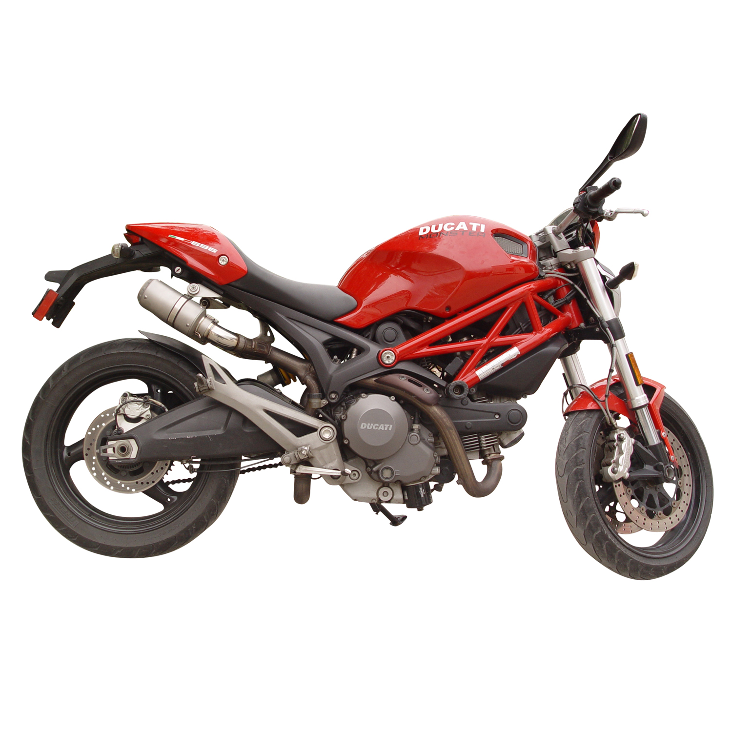 Гоночная круглая выхлопная система из нержавеющей стали superbike для Ducati monster 696 20019-2016