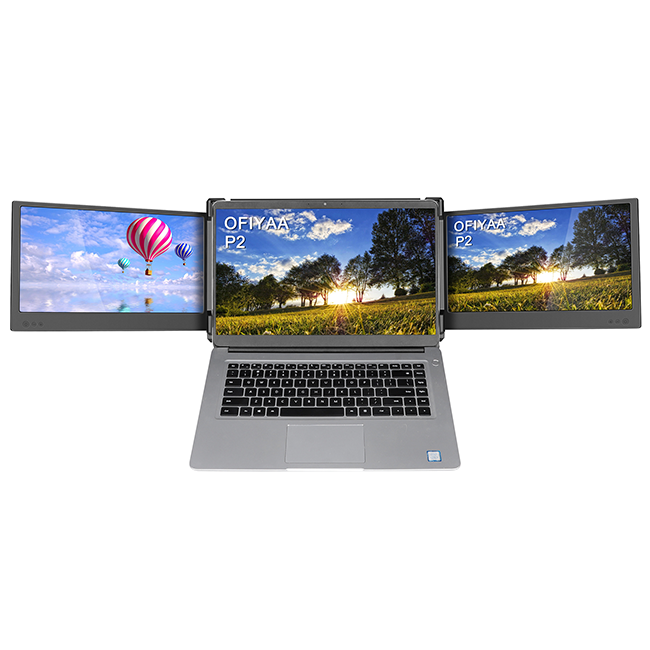 Full HD triple monitor with multi port computer monitor Portable lcd Monitor for Laptops
