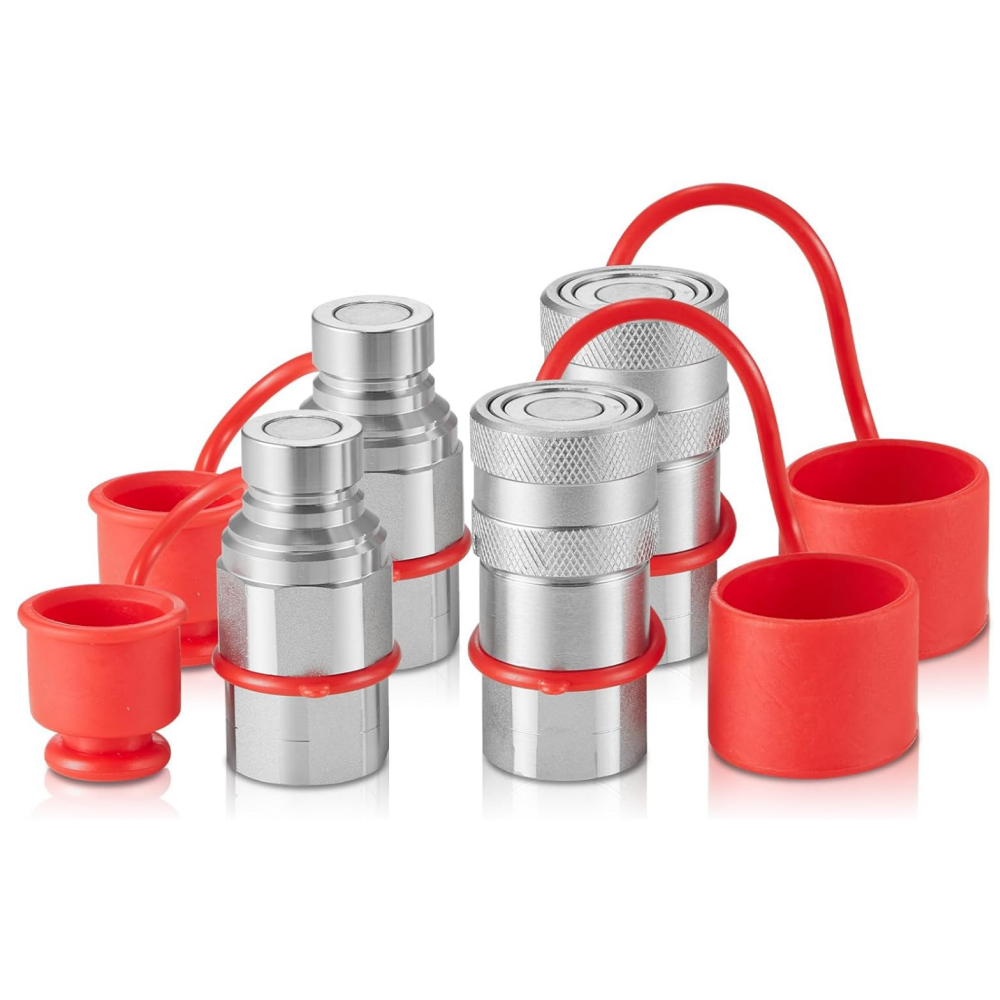LSQ Hydraulics Flat face Skid Steer Hydraulic Quick Connect Coupler Quick Release Coupling LSQ-FF-04 1/2NPT