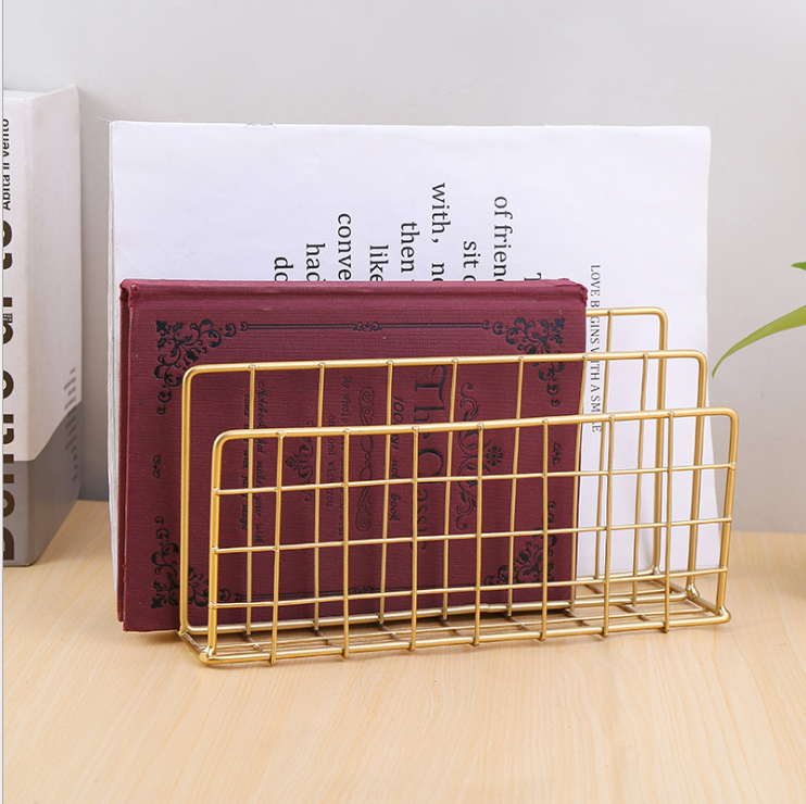 Files Folder Stand Desktop File Organizer, Vinyl Records Holder Book Desktop Shelf Magazine Rack