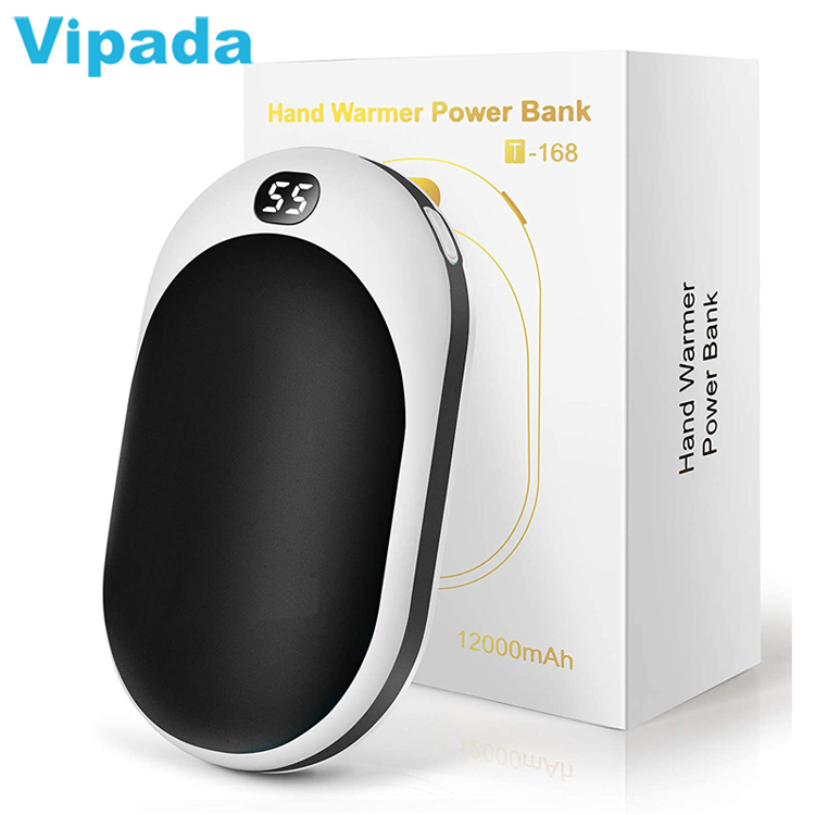 New 12000mAh Hand Warmer Power Bank  Portable Pocket Mini USB C Electric Rechargeable Hand Warmer for Winter