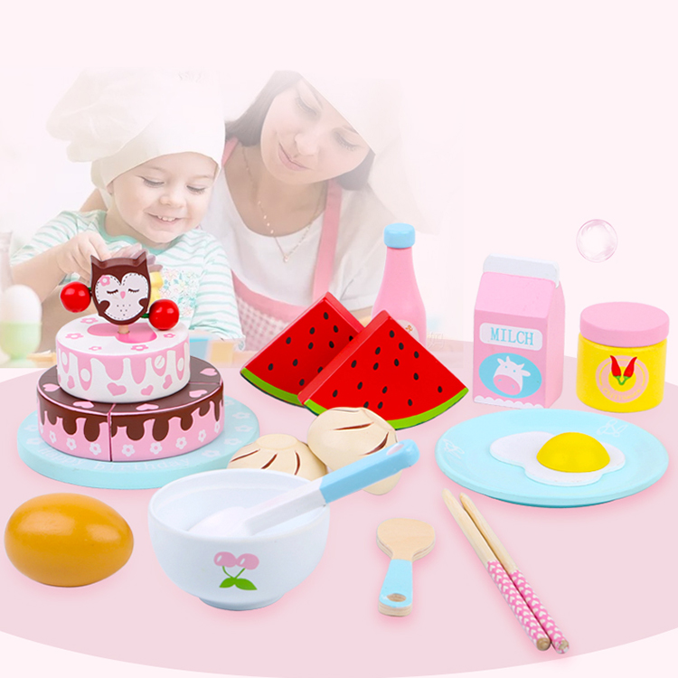 18 шт. изготовленные на заказ деревянные игрушки для кухни мини кухня завтрак набор игрушек
