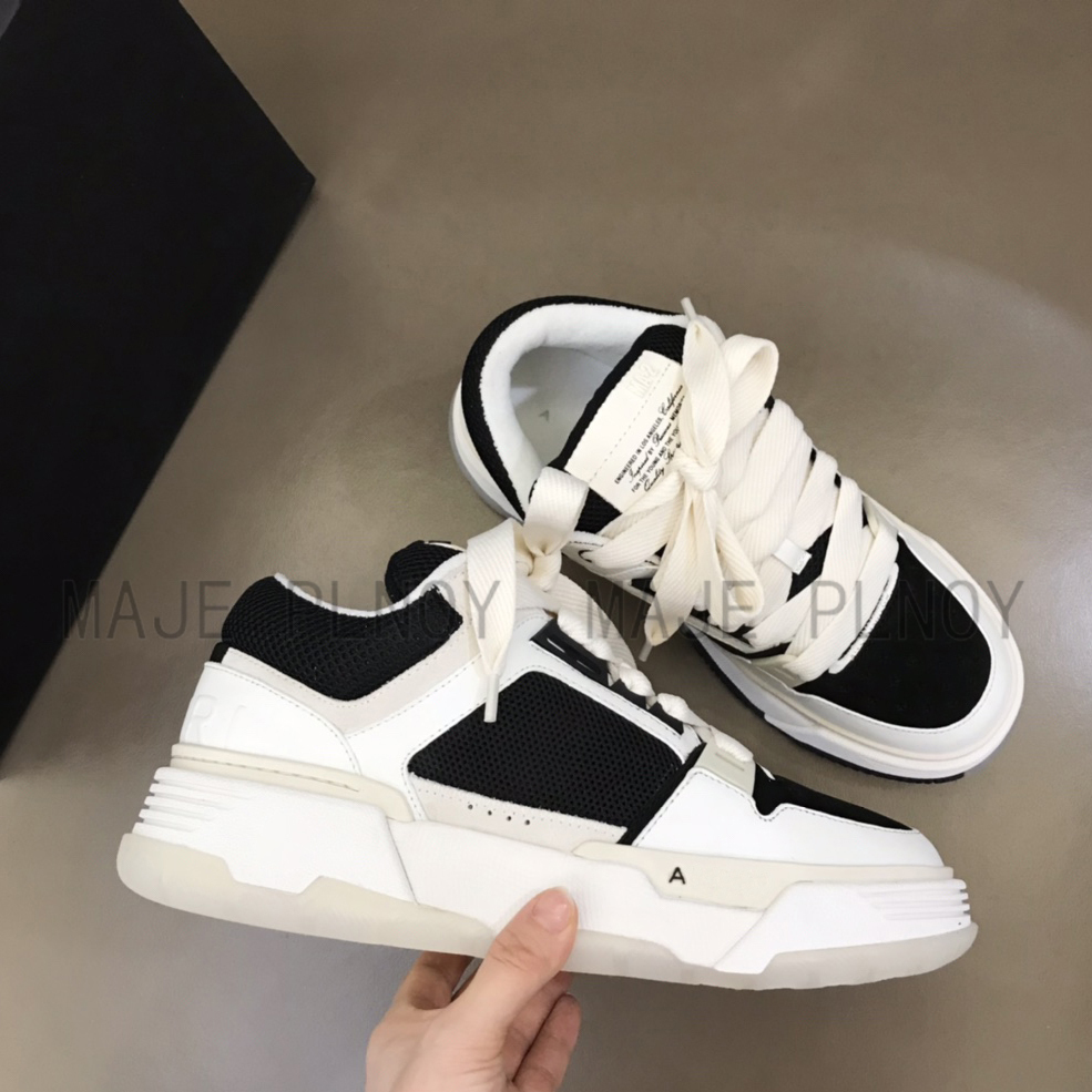 Designer Luxury Amiry Shoes MA-1 White Black Leather Rubber Casual Shoes Designer Trainer Men Walking Style Shoes