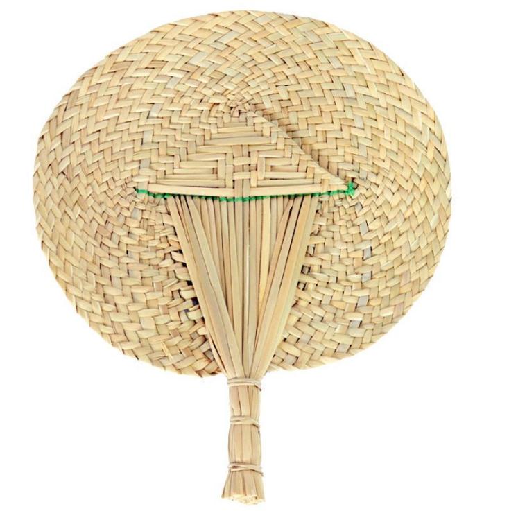 Handmade grass fans Natural Color Palm Fan Traditional Chinese Craft Wedding Favor Gifts