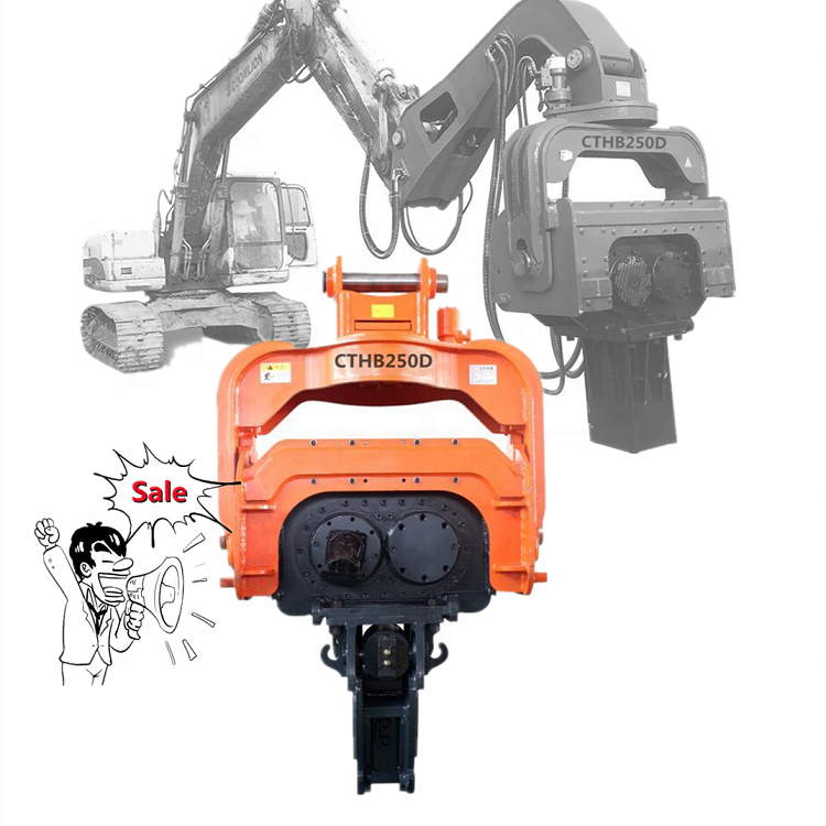 China durable construction work mounted sheet pile driver hammer vibratory for Daewoo Excavator