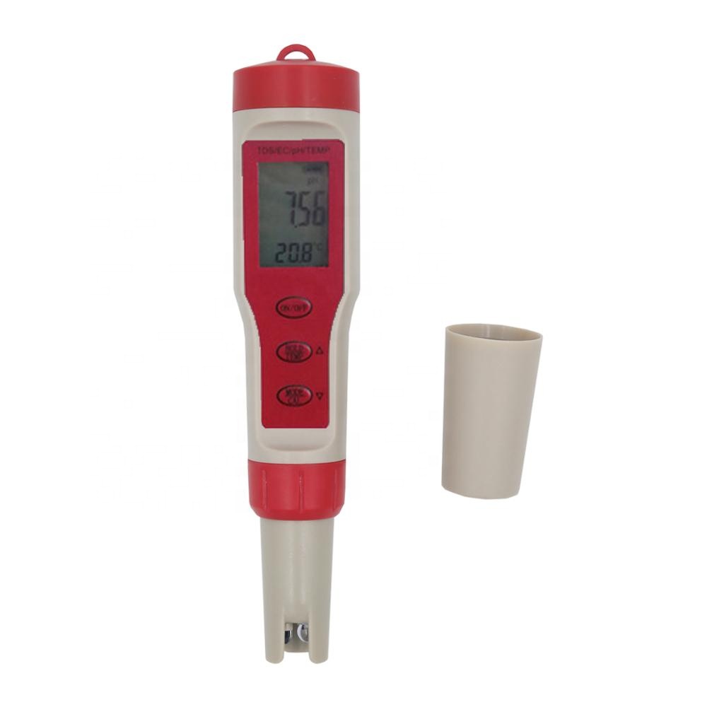 4 в 1 тестер качества воды, Цифровой TDS/TEMP/ EC/pH метр, монитор, TDS тестер воды с зондом ph с подсветкой
