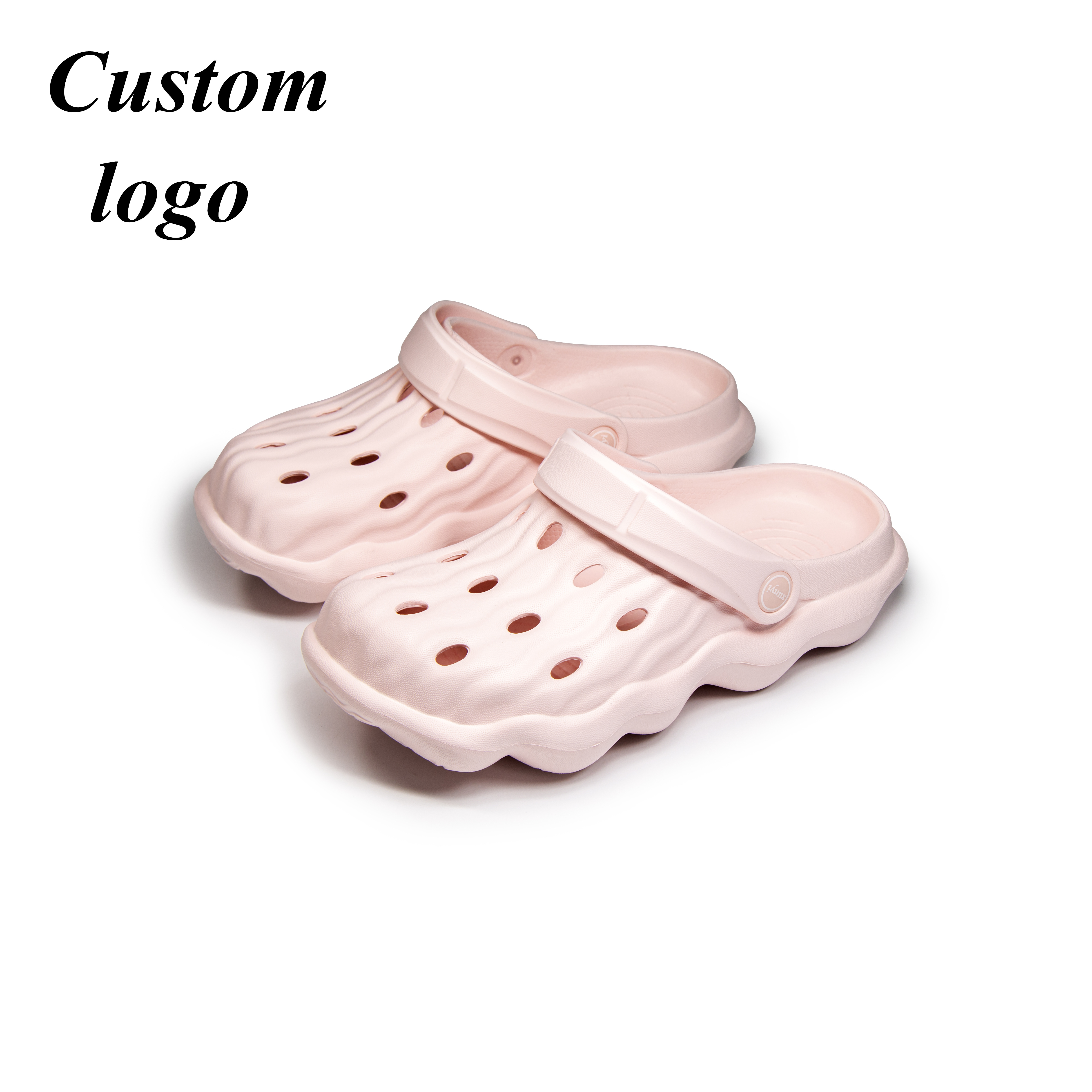 The nurse shoes PVC thick bottom Cartoon slipper girl Summer 2020 platform clogs of DIY increase Custom LOGO garden shoes