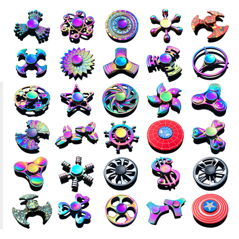 Manufacturers wholesale Sanye colorful fingertip gyroscope interphalangeal spiral decompression toys hand spinner finger gyrosco