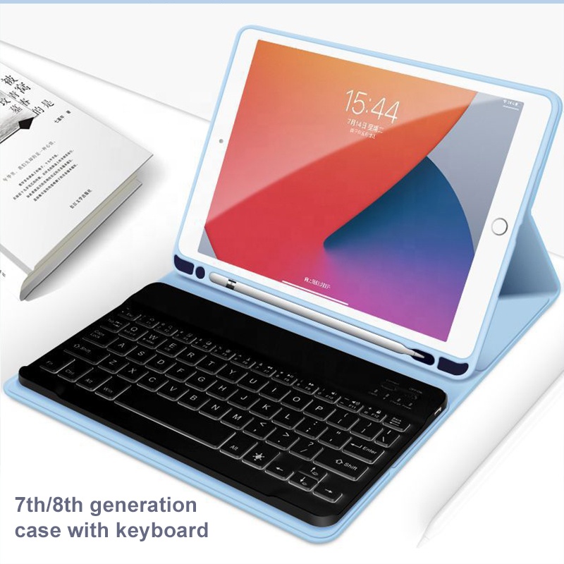 Чехол 10,2 дюйма с беспроводной клавиатурой для iPad 7-го/8-го поколения