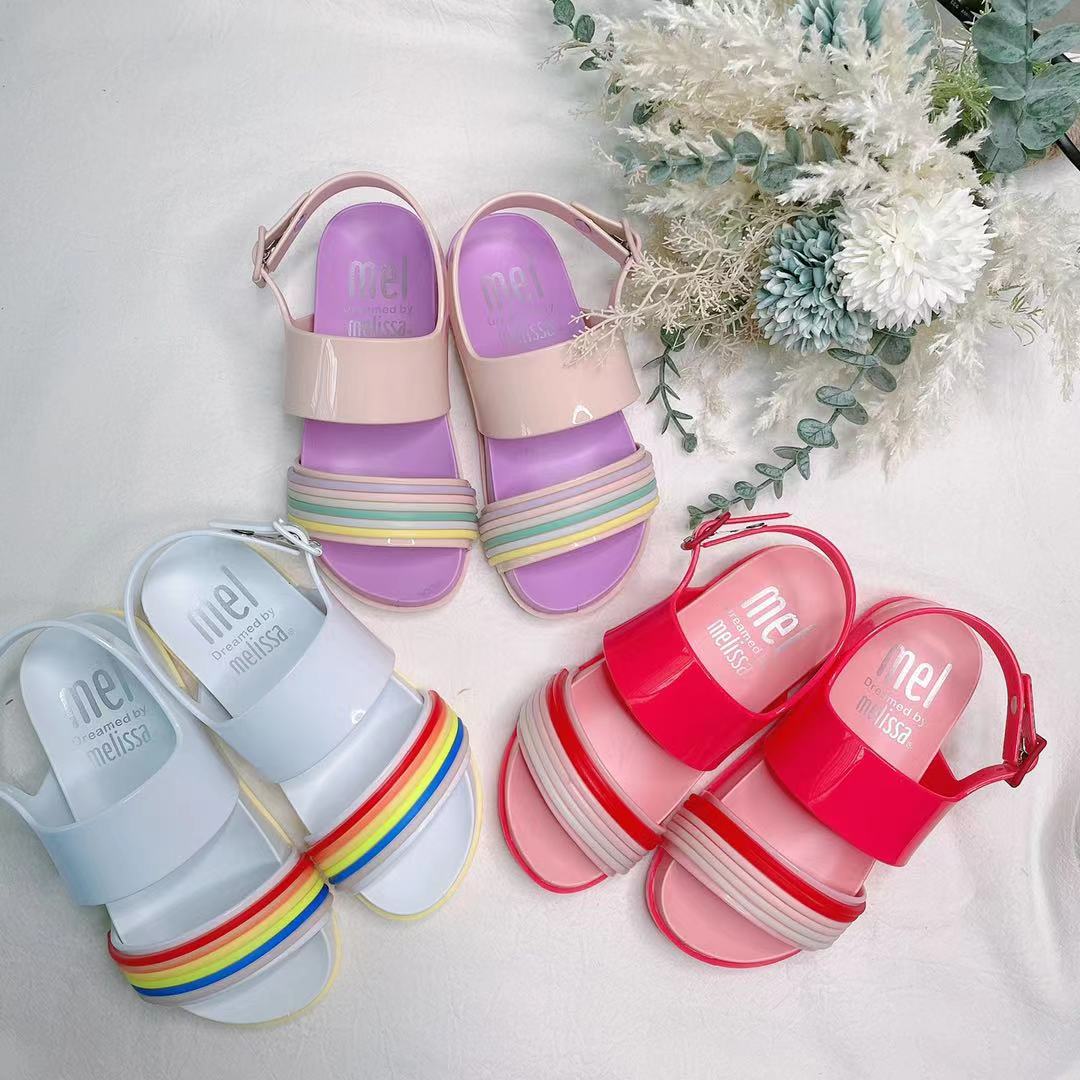 New girls' shoes summer jelly sandals soft bottom Princess beach shoes children's crystal shoes