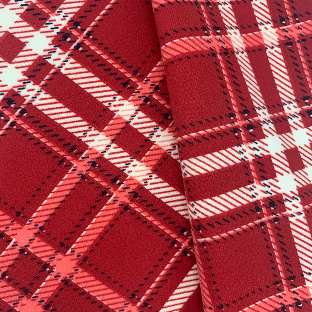 Professional Supplier 150GSM Flame Retardant Breathable Plaid Double Brushed Polyester Knitted Fabric Home Textile For Bedding