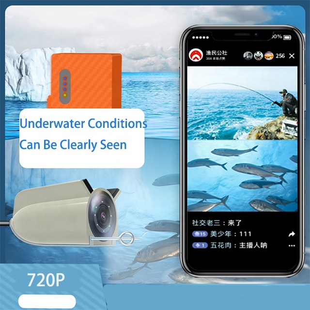 Live HD 720P Visual Multi-screen Dual Mirror Underwater Probe Fishing Live Anchor Fish