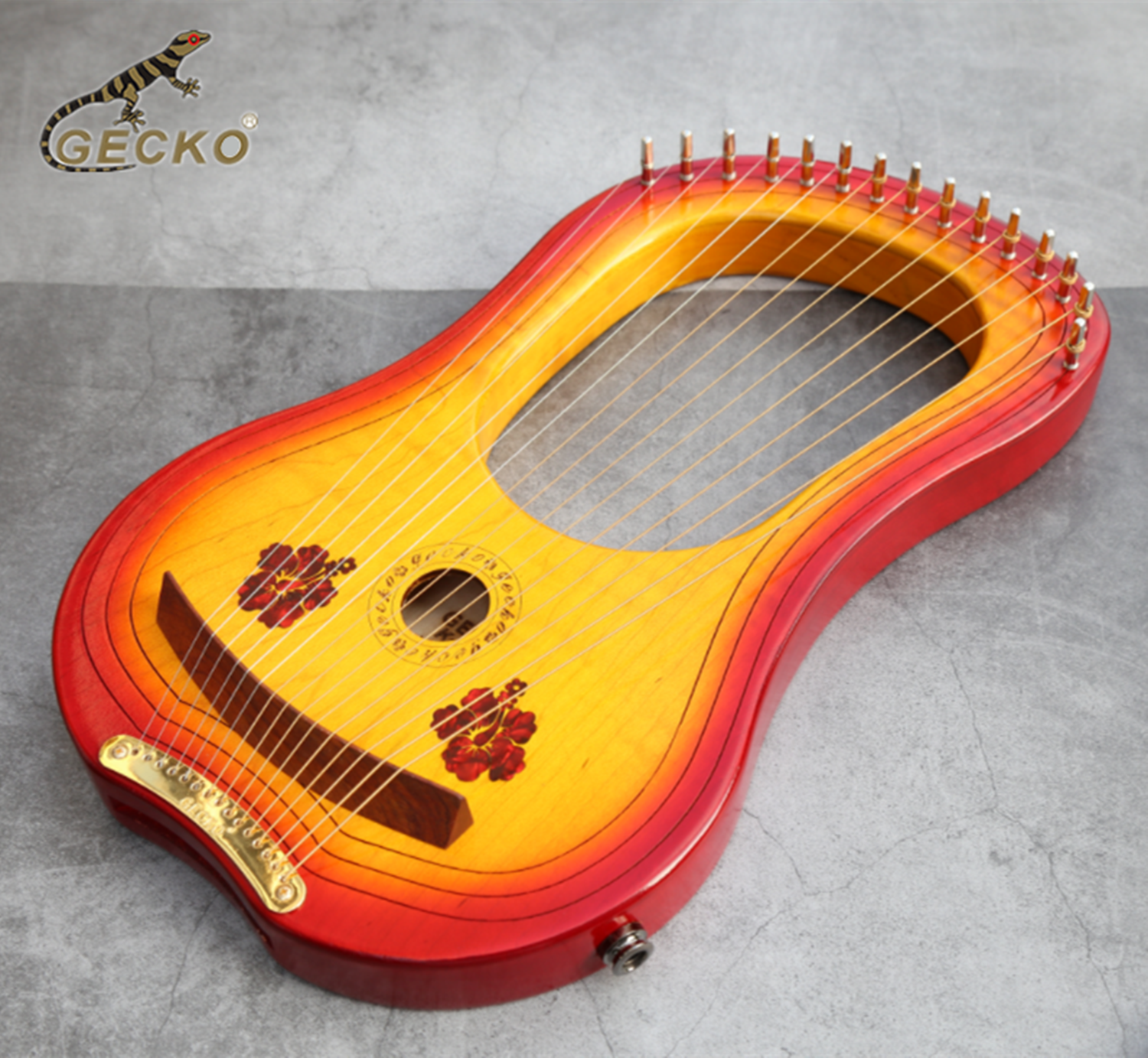 Музыкальный инструмент ручной работы Древняя Греция 15 струн Lyre Harp канадская Кленовая древесина Lyre для музыканта