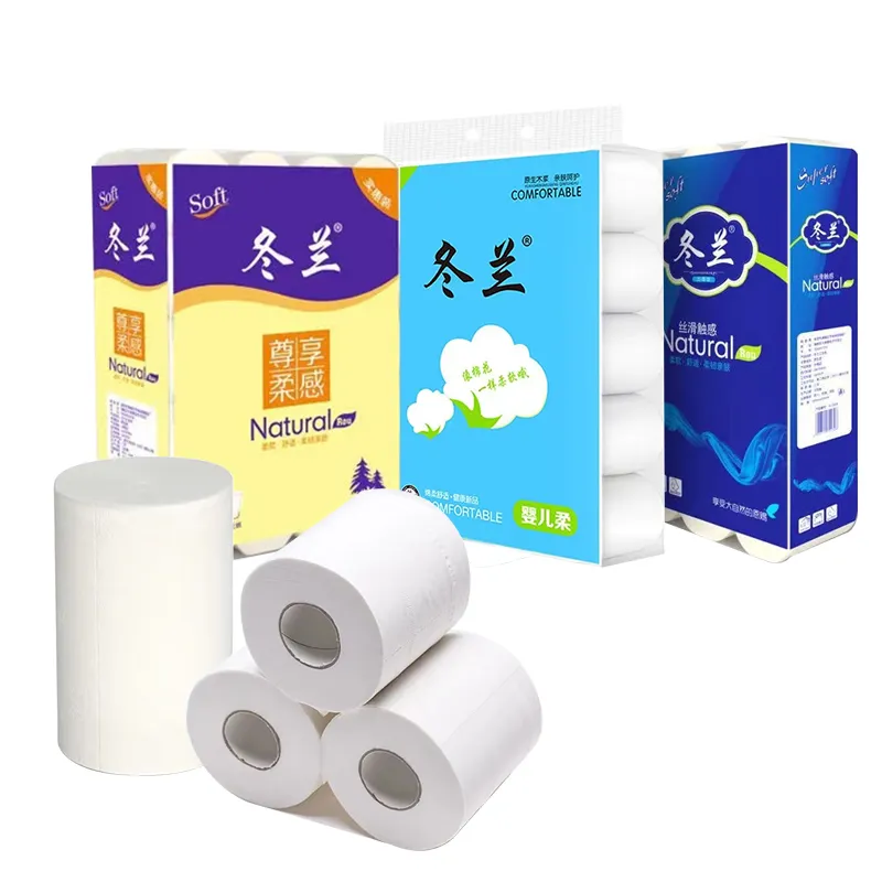 Wholesale Custom Printed Strong Clean Bathroom Tissue Soft Toilet Paper Roll