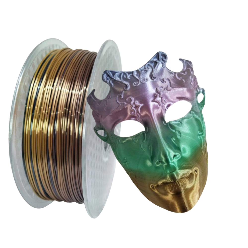 Бесплатный образец, CREAT3D Заводская шелковая Радужная Нить 1,75 мм PLA 3D