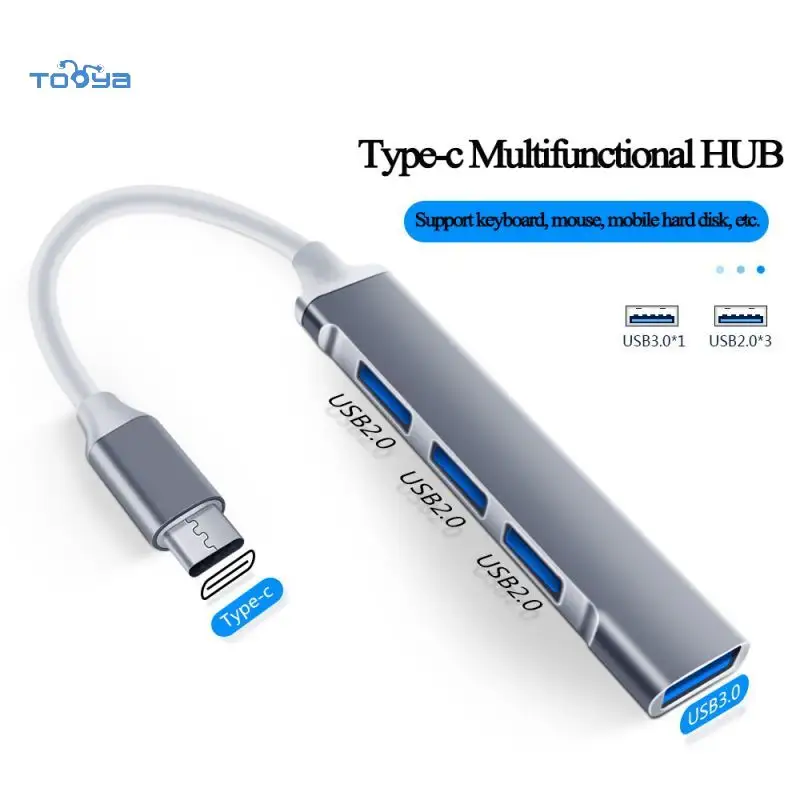 Tooya A35 Hot sells USB C hub extension dock 4 ports hubs connectors Type C Splitter Adapter For Laptop docking station