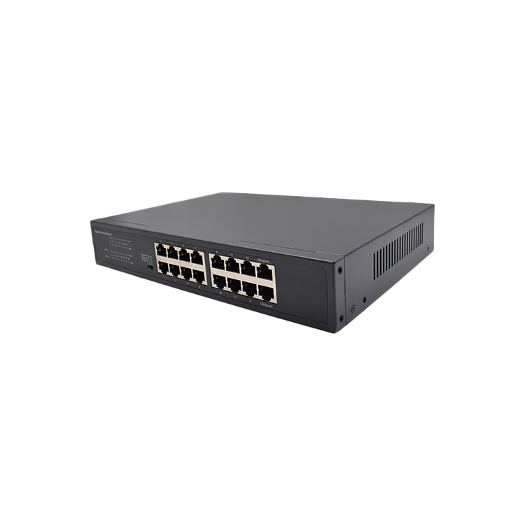 OEM High Performance Metal Case 16 Port 10/100/1000Mbps Ethernet Switch Desktop Fast Unmanaged Network Switch Hub
