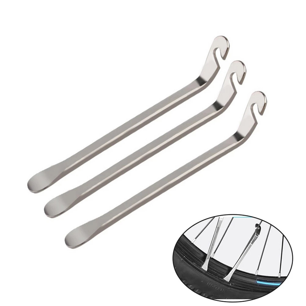 Bike Wheel Remover MTB Mountain Bike Metal Alloy Curved Steel Tyre Repair Pry Up Tool Tire Lever