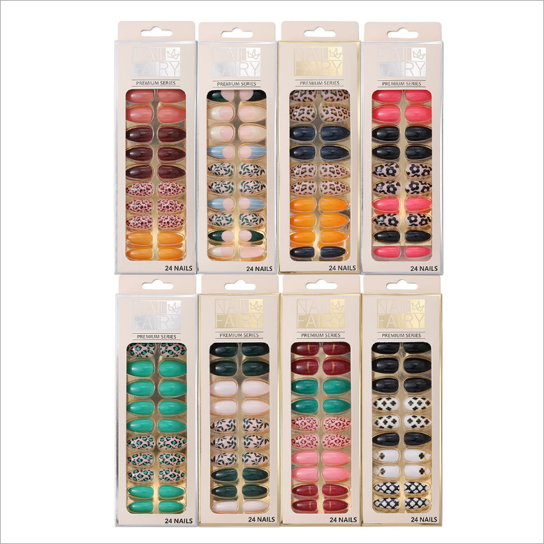 2021 Latest Design Wearable Leopard Print False Nail Tips Finished Artificial Fingernails Ultra-thin Press On Nails 24pcs/Box