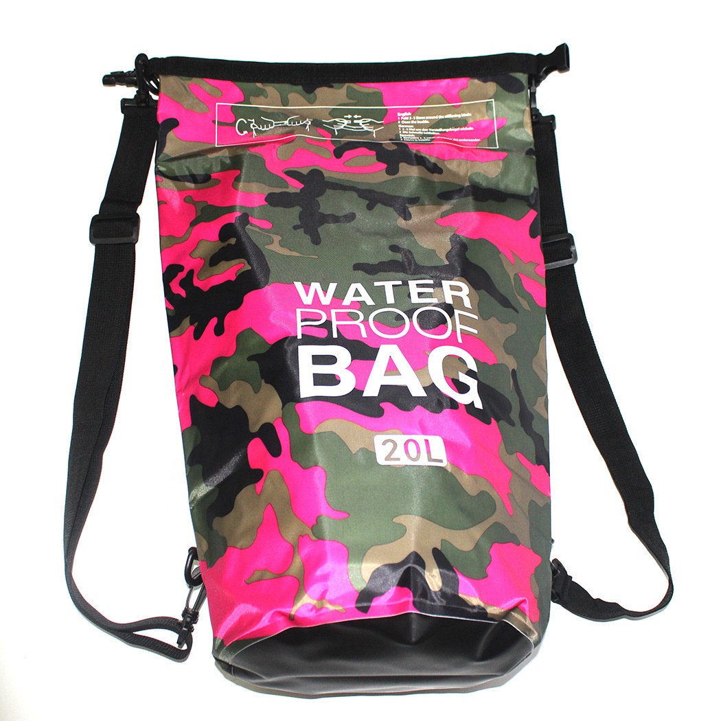 IPX6 waterproof dry bag factory professional custom your patterns polyester retail wholesale 10/20/30L portable outdoor backpack