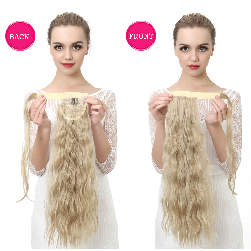 Wrap Synthetic Ponytail Hair Extension Ponytail Hair Clip In Ponytail Wig straps realistic Long Hairpiece Hair Pony Multi Color
