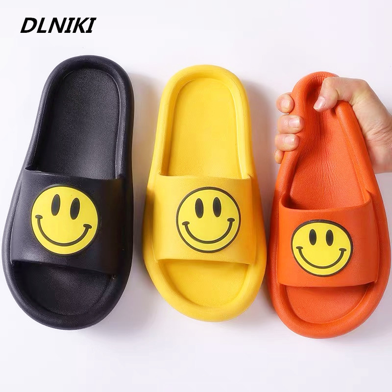 Special offer men and women slides smiling face sandals cute kids slippers indoor and outdoor