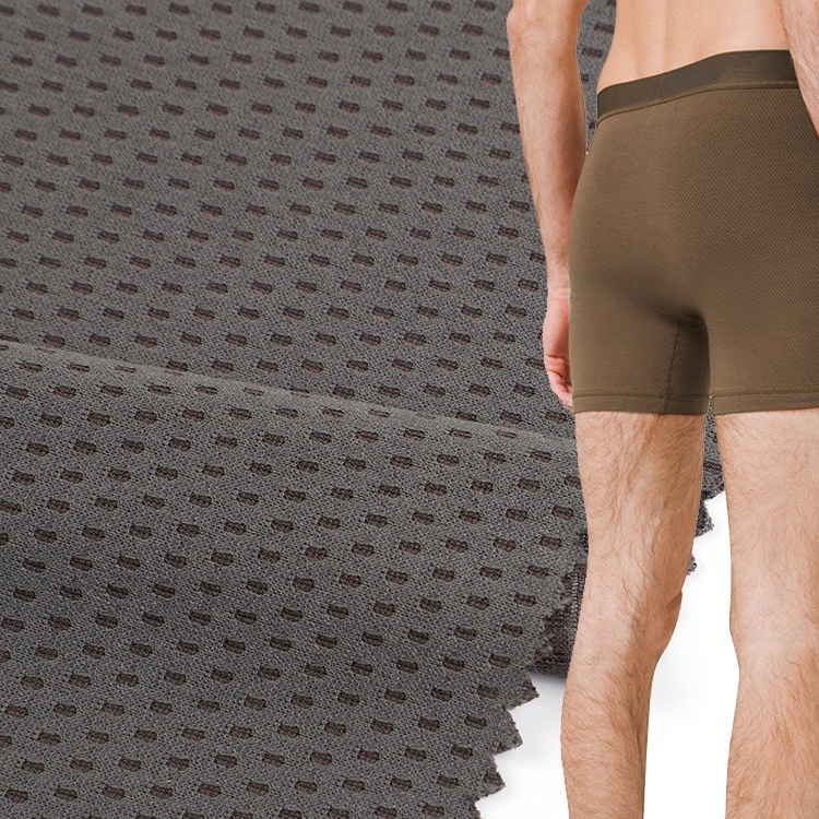 Quality assurance accept custom performance sport wear polyester mesh active underwear fabric textiles stretch