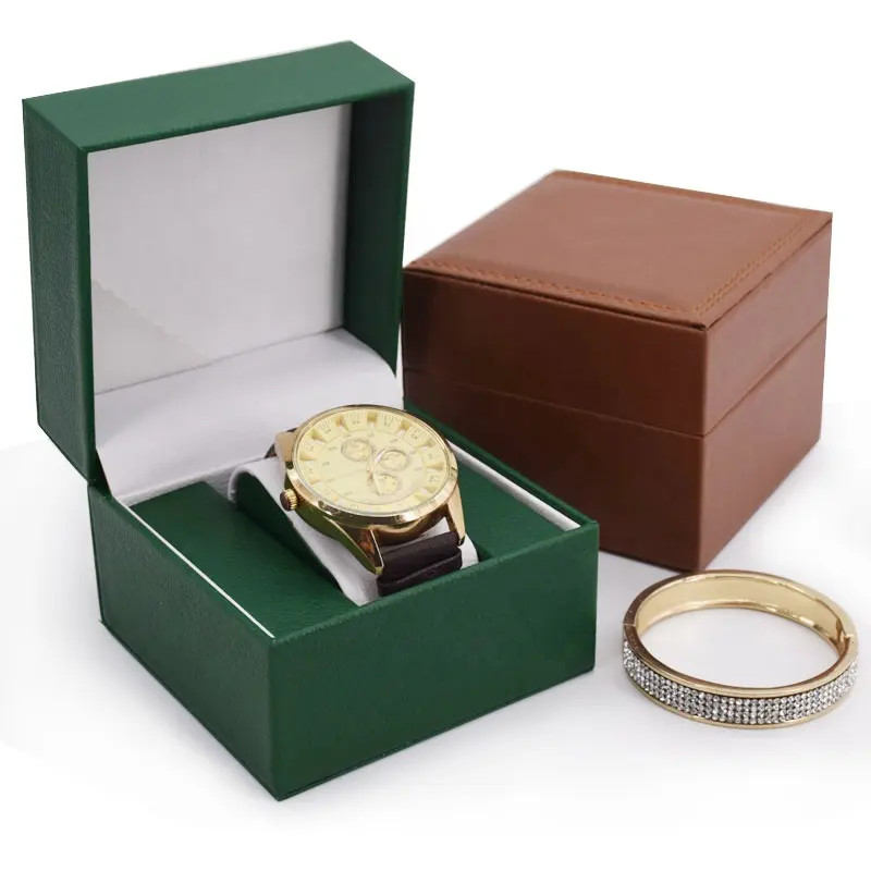 Роскошная Высококачественная Черная картонная подарочная упаковка с логотипом на заказ, одинарная коробка для часов