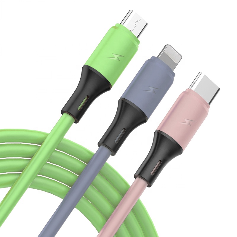 Персонализированный триколор 1,2 м USB кабель для передачи данных iOS Android Type C интерфейсы синхронизация зарядный провод