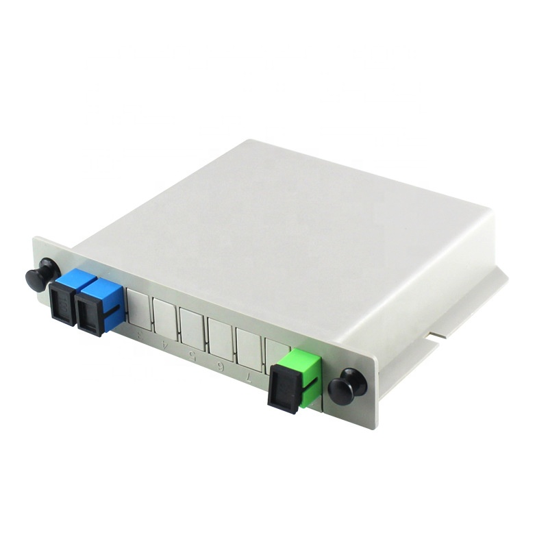 Hot sale SC optical fiber Insertion type PLC splitter optical fiber 1*2 FTTH splitter with low insertion loss