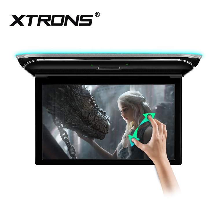 XTRONS 15,6 дюймовый IPS сенсорный экран android автомобильный кровельный монитор поддержка IR/FM передатчик, автобусный кровельный ТВ монитор
