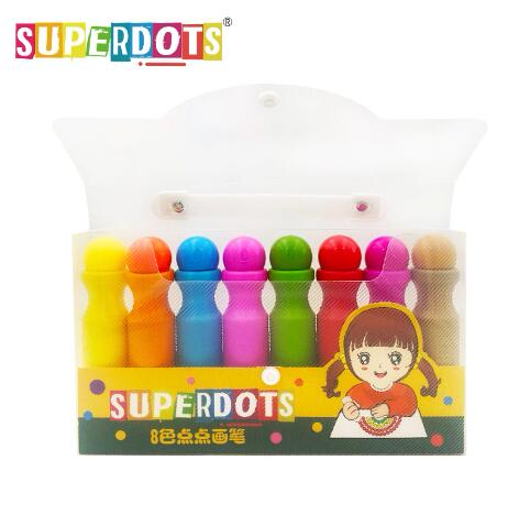 Портативный маркер SUPERDOTS CH2825, 18 мм, легко моющийся цветной маркер, идеально подходит для детского творчества и маркера бинго