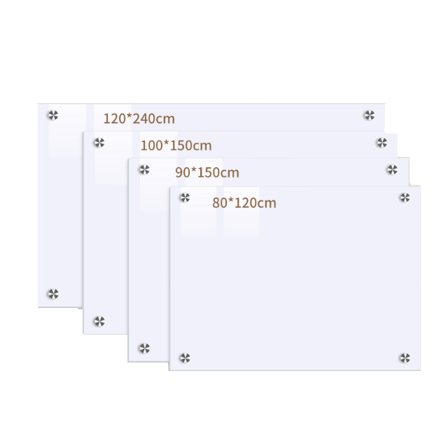 Magnetically ultra white glass whiteboard hanging glass writing board children teaching board