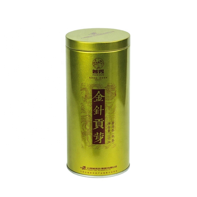 Liquid packagingroofing ingot tin tube packaging incense tablet empty coffee tins can metal tea round gold bar golden tin box
