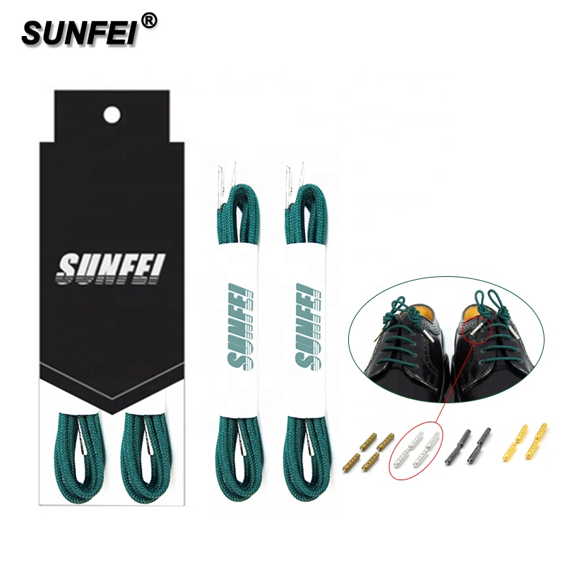 Sunfei 2 шт в комплекте верёвки этикетки для ботинок обувные шнурки жгутовые воск шнурки для обуви с серебристым металлическим Aglets изготовленный на заказ бумажная коробка упаковки