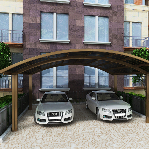 Modern design 2 car aluminum frame outdoor carport waterproof car garages cantilever car shelter for sale