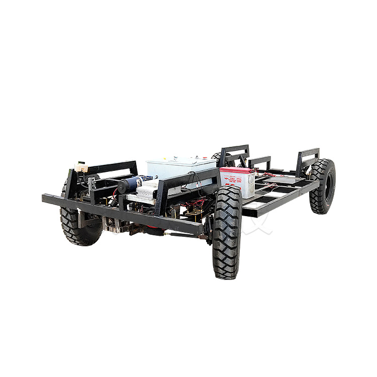 Remote Control 4WD Front Rear Axle 2 Motors 72V 7.5KW 3T Heavy Duty Farm Transport Electric Four Wheel Cargo Flat Bed Truck