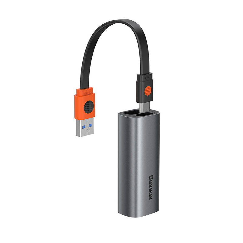 Адаптер Baseus Steel Cannon Series USB A Gigabit LAN