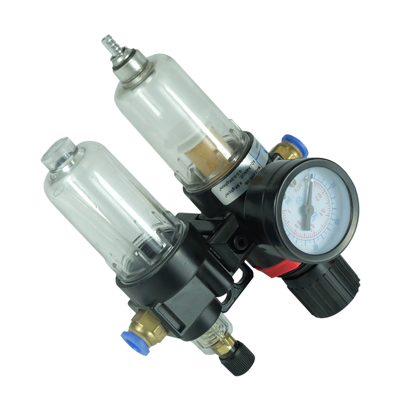 Pneumatic tool Air Control Valve Port size PT1/4 Air Source Treatment Unit FRL Air filter regulator and lubricator with Gauge