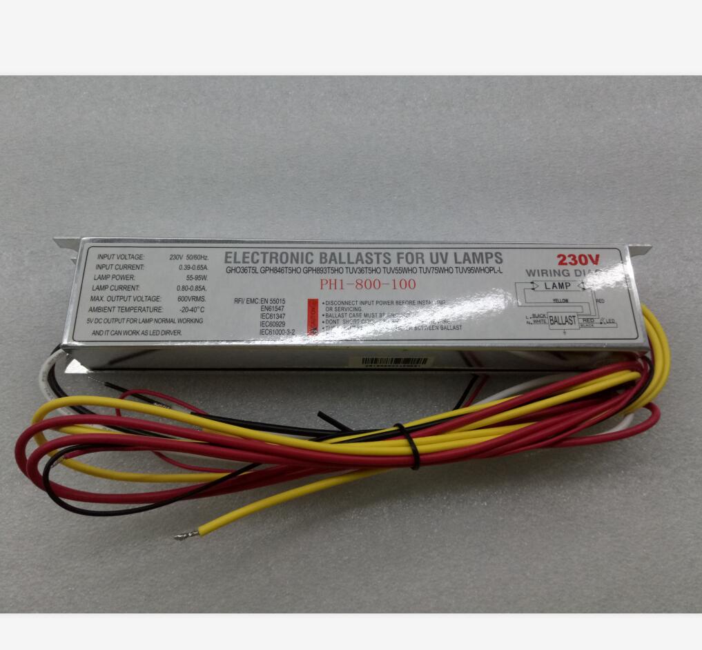 УФ балласт 100w 75w 90w бактерицидные лампы Электронный световой балласт с AC110v/240v лампы Драйвер УФ дроссель и лампы