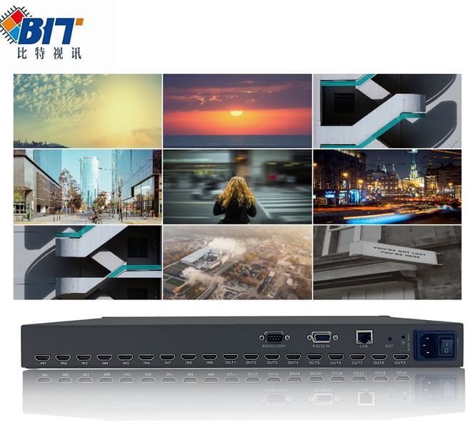 Поддержка 4k x 2k 8x8 HDMI матрица UHD 9 дисплеев 9x9 HDMI матричный коммутатор контроллер