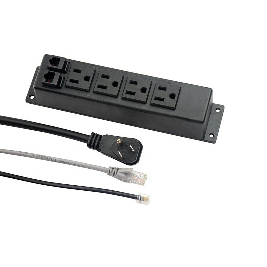 БРП розетка 3 Pin Электрический выключатель влагозащищенный 2usb полосы/2 розетки США силовой удлинитель розетка с rj45 порт и стеллаж для выставки товаров